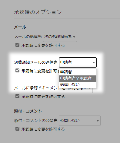 申請者と全承認者